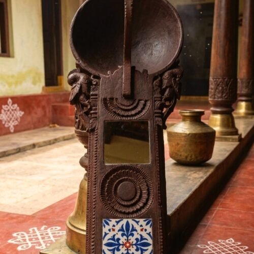 Chettinad Traditional Wooden Coconut Scraper